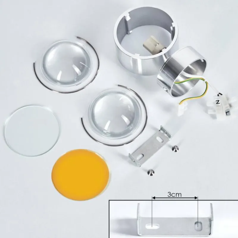 hofstein Applique murale Sapri Argenté, 1 lumière