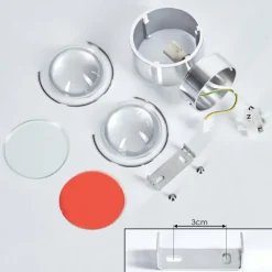 hofstein Applique murale Sapri Argenté, 1 lumière