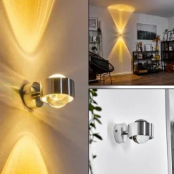 hofstein Applique murale Sapri Argenté, 1 lumière