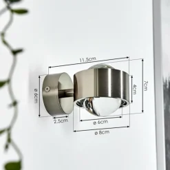 hofstein Applique murale Sapri Nickel mat, 1 lumière