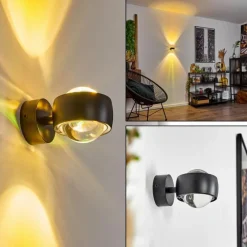 hofstein Applique murale Sapri Noir, 1 lumière