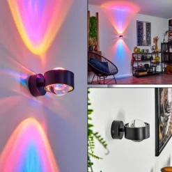 hofstein Applique murale Sapri Noir, 1 lumière