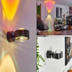 hofstein Applique murale Sapri Noir, 1 lumière