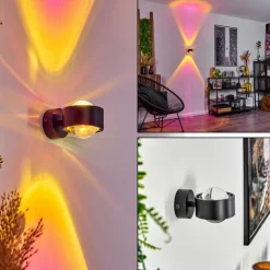 hofstein Applique murale Sapri Noir, 1 lumière