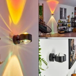 hofstein Applique murale Sapri Noir, 1 lumière