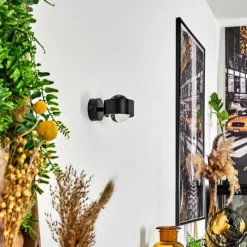 hofstein Applique murale Sapri Noir, 1 lumière