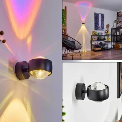 hofstein Applique murale Sapri Noir, 1 lumière