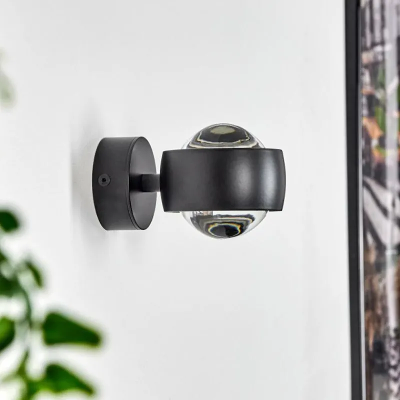 hofstein Applique murale Sapri Noir, 1 lumière