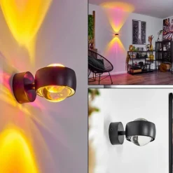 hofstein Applique murale Sapri Noir, 1 lumière