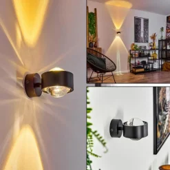 hofstein Applique murale Sapri Noir, 1 lumière