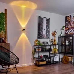 hofstein Applique murale Sapri Noir, 1 lumière