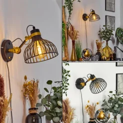 Lampes Dorées-hofstein Applique murale Sivergues Noir, 1 lumière