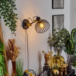 Lampes Dorées-hofstein Applique murale Sivergues Noir, 1 lumière