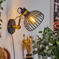 Lampes Dorées-hofstein Applique murale Sivergues Noir, 1 lumière