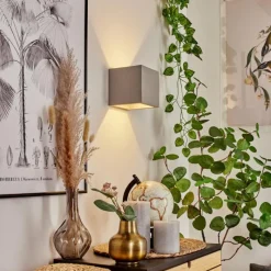 Luminaires Scandinaves-hofstein Applique murale Stettler Gris, 1 lumière