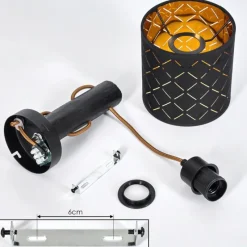 Lampes En Tissu-hofstein Applique murale Tallaboa Brun, Noir, 1 lumière