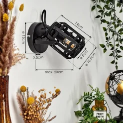 Luminaires Scandinaves-hofstein Applique murale Teheran Noir, 1 lumière