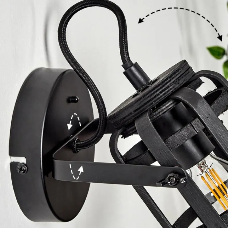 Luminaires Scandinaves-hofstein Applique murale Teheran Noir, 1 lumière