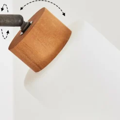 Luminaires Scandinaves-hofstein Applique murale Tercier Argent Oxydé, Écru, 1 lumière