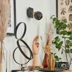 hofstein Applique murale Tome LED Laiton, Noir, 1 lumière* Spots Et Projecteurs