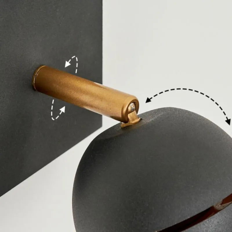 hofstein Applique murale Tome LED Laiton, Noir, 1 lumière* Spots Et Projecteurs