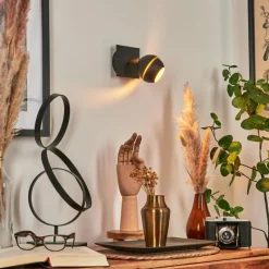 hofstein Applique murale Tome LED Laiton, Noir, 1 lumière* Spots Et Projecteurs