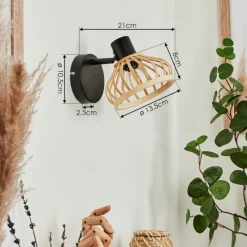 Luminaires Scandinaves-hofstein Applique murale Totui Noir, 1 lumière