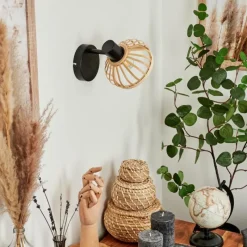 Luminaires Scandinaves-hofstein Applique murale Totui Noir, 1 lumière