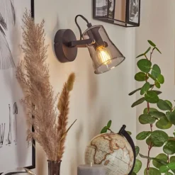 Suspension Verre Fumé-hofstein Applique murale Trajouca Noir, 1 lumière