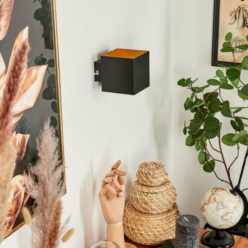 Lampes Dorées-hofstein Applique murale Varco Noir, 1 lumière