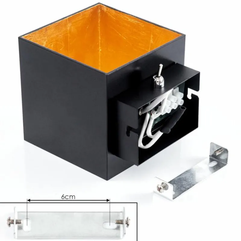 Lampes Dorées-hofstein Applique murale Varco Noir, 1 lumière