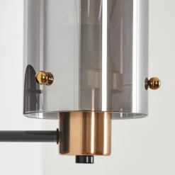 Suspension Verre Fumé-hofstein Applique murale Vaurois Laiton, Noir, 1 lumière