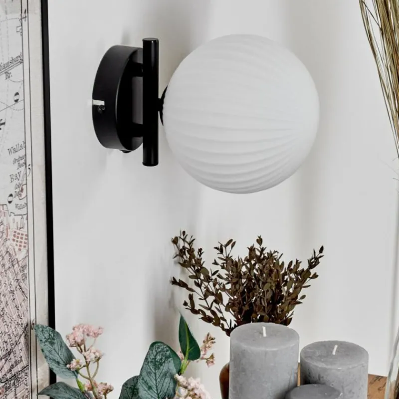 hofstein Applique murale - Verre 15 cm Chehalis Blanc, 1 lumière