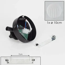 hofstein Applique murale - Verre 10 cm Chehalis Blanc, 1 lumière