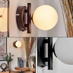 hofstein Applique murale - Verre 10 cm Chehalis Blanc, 1 lumière