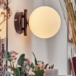 hofstein Applique murale - Verre 15 cm Chehalis Blanc, 1 lumière