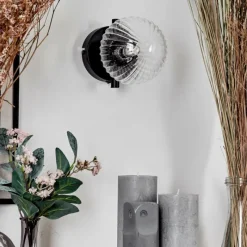 hofstein Applique murale - Verre 12 cm Chehalis Clair, 1 lumière