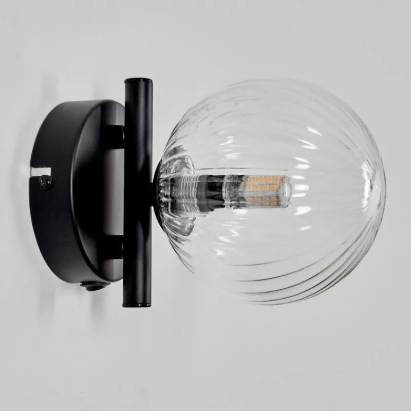 hofstein Applique murale - Verre 12 cm Chehalis Clair, 1 lumière