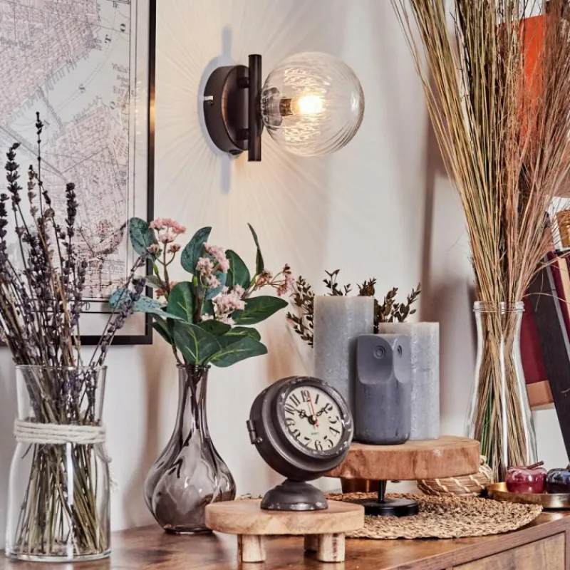 hofstein Applique murale - Verre 12 cm Chehalis Clair, 1 lumière