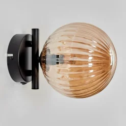 hofstein Applique murale - Verre 15 cm Chehalis Ambre, 1 lumière