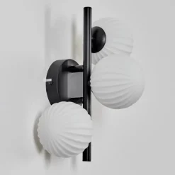 hofstein Applique murale - Verre 10 cm Chehalis Blanc, 3 lumières