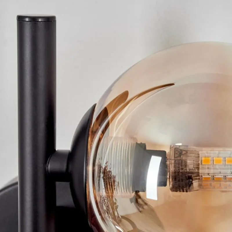 hofstein Applique murale - Verre 10 cm Chehalis Ambre, Clair, 2 lumières