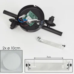 hofstein Applique murale - Verre 10 cm Chehalis Blanc, 2 lumières