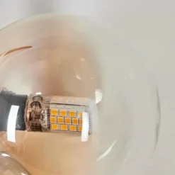 hofstein Applique murale - Verre 10 cm, 12 cm Chehalis Ambre, Clair, 3 lumières