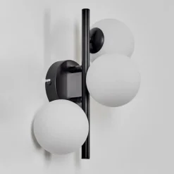 hofstein Applique murale - Verre 10 cm Chehalis Blanc, 3 lumières