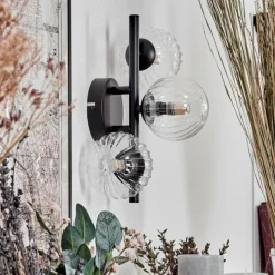 hofstein Applique murale - Verre 10 cm Chehalis Clair, 3 lumières