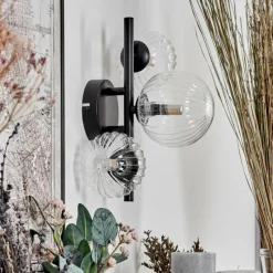 hofstein Applique murale - Verre 10 cm, 12 cm Chehalis Clair, 3 lumières