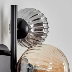 hofstein Applique murale - Verre 10 cm, 12 cm Chehalis Ambre, Clair, Fumé, 3 lumières