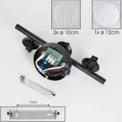 hofstein Applique murale - Verre 10 cm, 12 cm Chehalis Blanc, 3 lumières