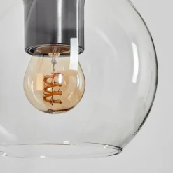 hofstein Applique murale - Verre 15 cm Koyoto Écru, Noir, 1 lumière